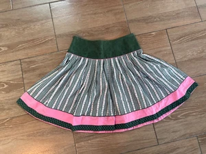 Dirndl Rock Trachten Deutsch Bunt Grün Rosa Geblümt EUR 42 / L - Bild 1 von 4