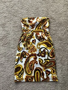 Banana Republic Paisley buntes Bustier trägerloses Kleid Größe 4 - Bild 1 von 12