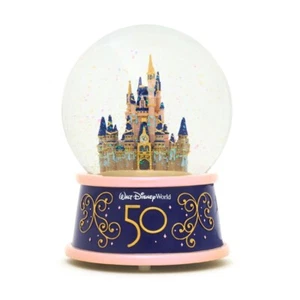BNIB Walt Disney World Fantasyland Castle 50th Anniversary Musical Snow Globe - Picture 1 of 2