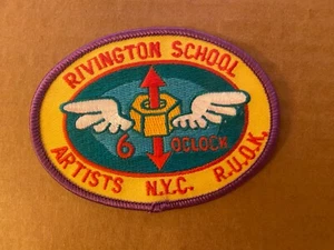 E. F. HIGGINS III embroidered patch - Rivington School Artists wingnut logo RARE - Picture 1 of 2