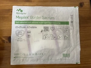 1 Pcs Mepilex Border Sacrum 8.7 x 9.8 in / 22 x 25 cm Silicone Foam DressingSALE - Picture 1 of 3