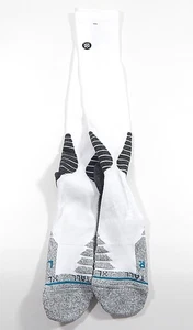 NBA Stance Core Basketball Socks Mens XL Tall White Gray New - Picture 1 of 3