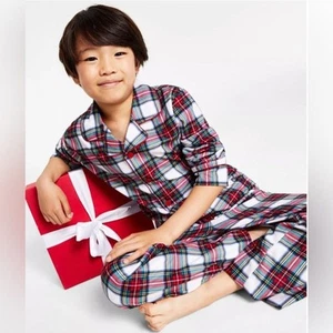 Family PJs Boys Stewart Plaid Kids Pajama Set Pants & Top Plaid, Large 10/12 - Picture 1 of 10