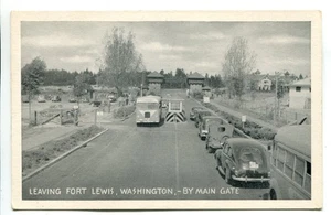 Lasciando Fort Lewis Washington, By Main Gate cartolina d'epoca - Foto 1 di 2