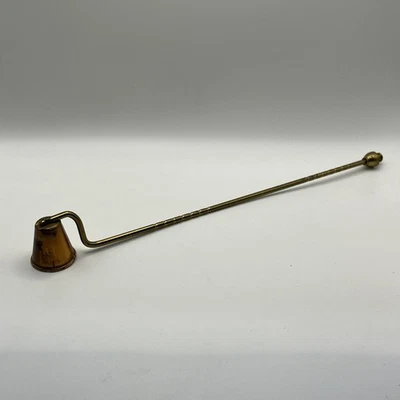 Vela de cobre vintage mista metal latão 11,5” estilo antigo simples - Imagem 1 de 4