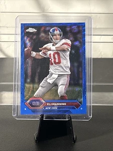 2023 Topps Chrome Composite Eli Manning Wave Refractor /75 Blue Color Match - Picture 1 of 2