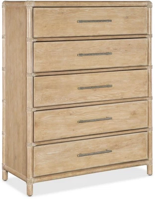 Cómoda de madera Hooker Furniture 6950-90210 Retreat 44" W 5 cajones - Dune Foto 1 de 4