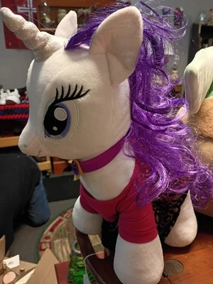 Juguete de peluche My Little Pony 16" blanco unicornio Build a Bear Workshop 2014 rareza Foto 1 de 4