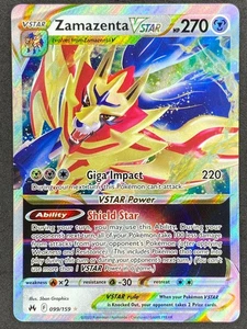 Pokémon Zamazenta VSTAR 099/159 CRZ Corona Zenith Casi Nuevo - Imagen 1 de 2