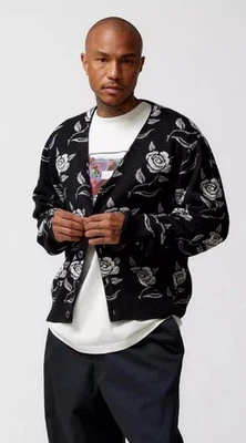 Cárdigan Urban Outfitters Negro Rosa Hombre’s Talla S Mujer’s Talla L Nuevo con Etiquetas Foto 1 de 4