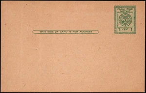 Canal Zone Postal Card Scott # UX8 Mint - 1 Cent Green Seal of the Canal Zone - Picture 1 of 1