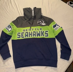 Seattle Seahawks Starter Hoodie Herren Large NFL lizenziert marineblau grün grau neu mit Etikett - Bild 1 von 9