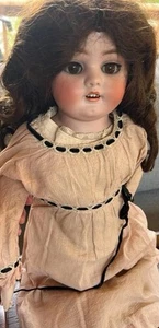 25 Zoll antike deutsche Biskuit Simon Halbig Puppe Original Kleidung Mohair - Bild 1 von 24