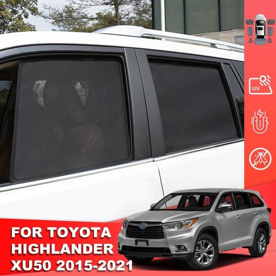 Parasol ventana visera magnética reversible cortina protectora para Toyota Highlander Foto 1 de 4