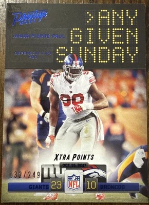 2021 Panini Prestige Any Given Sunday Jason Pierre-Paul AGS-JPP 132/249 - Image 1 of 2