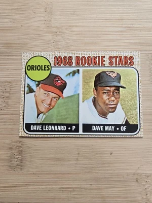 1968 Topps #56 Rookie Stars * DAVE LEONHARD/DAVE MAY * RC  NM-MINT - Image 1 of 4