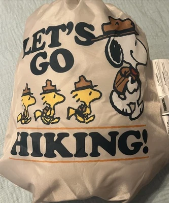 CAMP SNOOPY LETS GO HIKING CHILDS  SLUMBER SACK W/SLING BAG Beagle Scouts - Image 1 of 4
