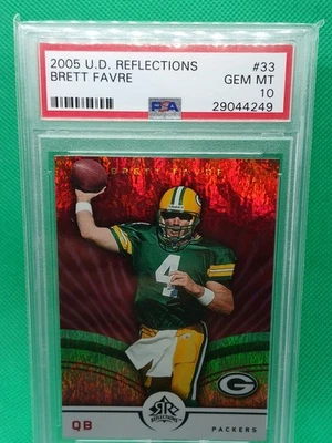 2005 Upper Deck Reflections Brett Favre Sp Psa 10 Low Pop - Image 1 of 2