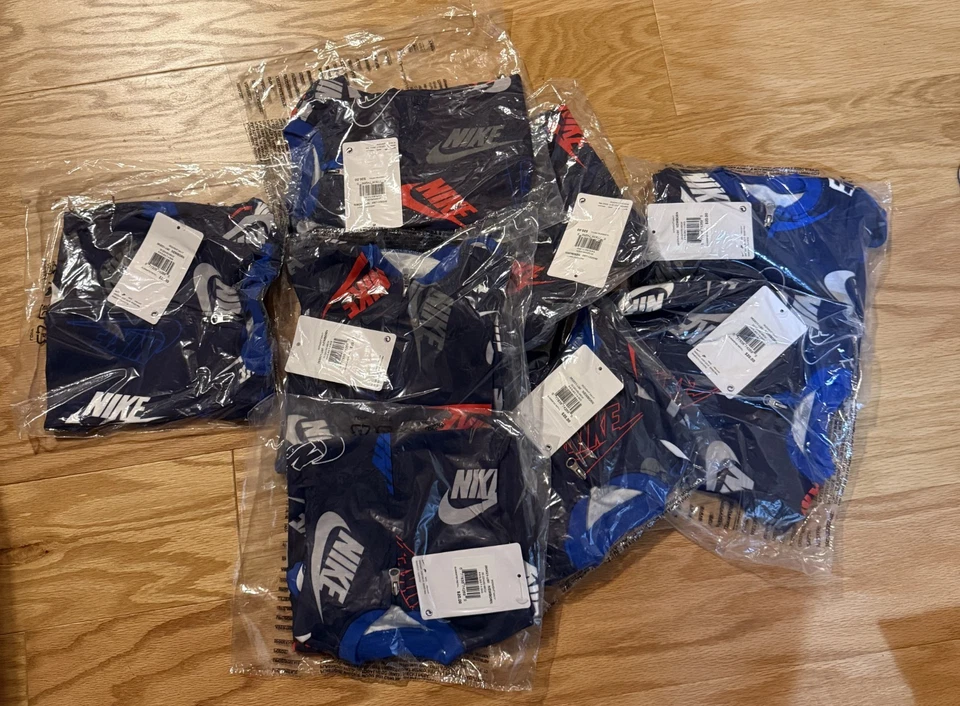 Nike Baby Boys Girls One Piece Zip Footed Coverall Navy Blue Newborn 0-3M