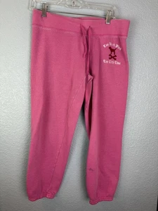 Pantalon de survêtement rose Victoria's Secret femme jogger moyen brodé trop rose - Photo 1/9