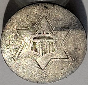 1856 Three 3 Cent Silver Coin - Picture 1 of 2