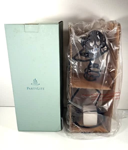 NOS PartyLite Bones Skeleton Candle Holder P7864 Metal Iron Black Halloween 15" - Picture 1 of 6