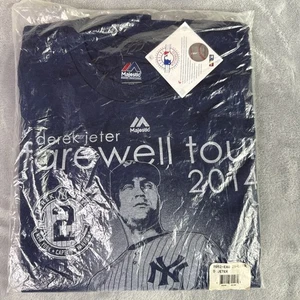 NWT MAJESTIC DEREK JETER Farewell Tour T-SHIRT 2014 NEW YORK YANKEES 2XL - Picture 1 of 9