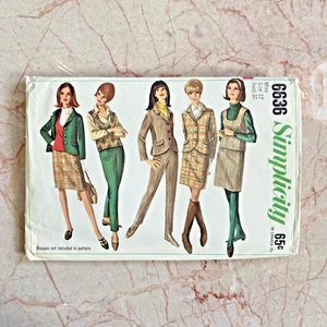Simplicity 6636, 60s Wardrobe, Sz 12/32, Cut, COMPLETE, Vintage Sewing Pattern - Picture 1 of 2