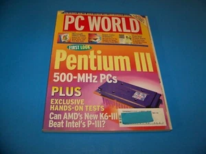 Vintage Computer Magazine 1999 PC World "Pentium III 500-MHz PCs" - Imagen 1 de 4