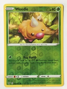 Weedle 001/185 Reverse Holo Common Vivid Voltage Pokemon Pack Fresh - Picture 1 of 5