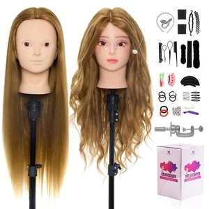 Neverland Beauty Mannequin Head with 50% Real Human Hair, 26 Inch Cosmetology... - Picture 1 of 9