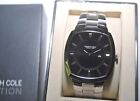 Kenneth Cole Reaction Men's KC3436 SS Black Dial Slim Dress Watch NEW in Box