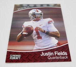 Justin Fields 2021 Premier Draft Ohio State Sage #53 Card Chicago Bears Football - Picture 1 of 6
