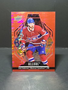 2022-23 Upper Deck Allure Red Rainbow #83 JOSH ANDERSON Montreal Canadiens Habs
