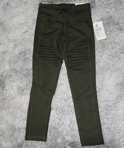 Old Navy Active Go-Dry Girl's Moto Leggings Size S (6-7) Royal Pine NWT - Picture 1 of 8