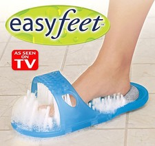 Easy Feet Bathroom Foot Brush Cleaning Slipper Massage Scrubber with Suction Cup