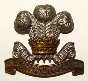 INSIGNIAS DE GORRA MILITAR BRITÁNICA, The Caernarvon and Denbigh Yeomanry 1948 - Imagen 1 de 3