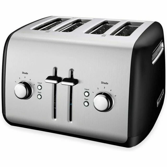 KitchenAid 4-Slice Toaster with Manual High-Lift Lever, Onyx Black (KMT4115OB)