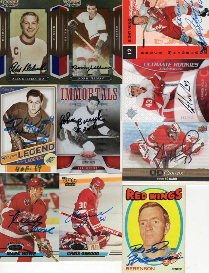Autographed Detroit Red Wings HOF all Years some certified Avg EX+ 15% off 4 - Image 1 of 1