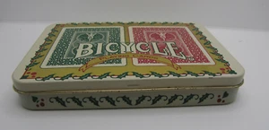 Vintage Bicycle Christmas Holiday Playing Card Tin OHNE Karten - Made in England - Bild 1 von 5