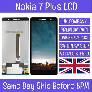 Nokia 7 Plus TA-1046-1055-1062 LCD Screen Display Touch Digitizer Assembly Black - Picture 1 of 5