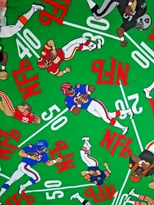 1992 NFL Football Fabric  47 X 58 Inches Cotton Fabric sewing  Washington Niners - Picture 1 of 9