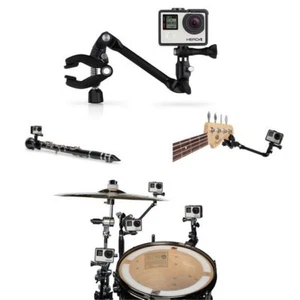 Guitar Drum Clips 360 Rotate Music Mount Arm Stand Clamp for Gopro Xiaomi SJCAM - Picture 1 of 10