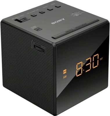Genuine SONY ICF-C1T Desktop Alarm Clock AM FM Radio Black Free Shipping! - Image 1 of 4