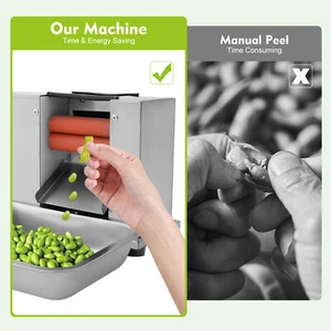 Edelstahl Erbsen- & Bohnenschäler Schalenschale Garten Erbsen Pflücker - Bild 1 von 11