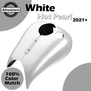 White Hot Pearl Stretched Tank Cover For 21+ Harley Advanblack Street Road Glide - Picture 1 of 7