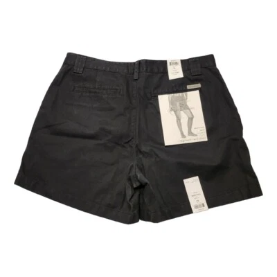 Nuevo con etiquetas Pantalones Cortos Chinos Calvin Klein Para Mujer Tiro Alto Sarga Algodón Negros Talla 14 Cremallera Foto 1 de 4
