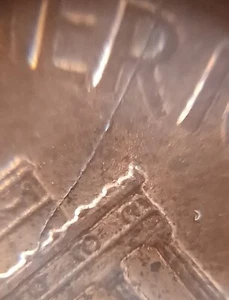 1995 P Lincoln Memorial Penny Long Die Break Crack From Building To Rim Reverse - Picture 1 of 4