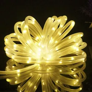 Solar Rope Lights Outdoor Garden Patio Wedding Party Fairy String Lights - Picture 1 of 32