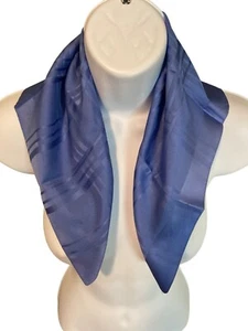 Vintage Damen Quadrat Schal Blau Kariert Halstuch Bandana Mode Accessoire - Bild 1 von 4